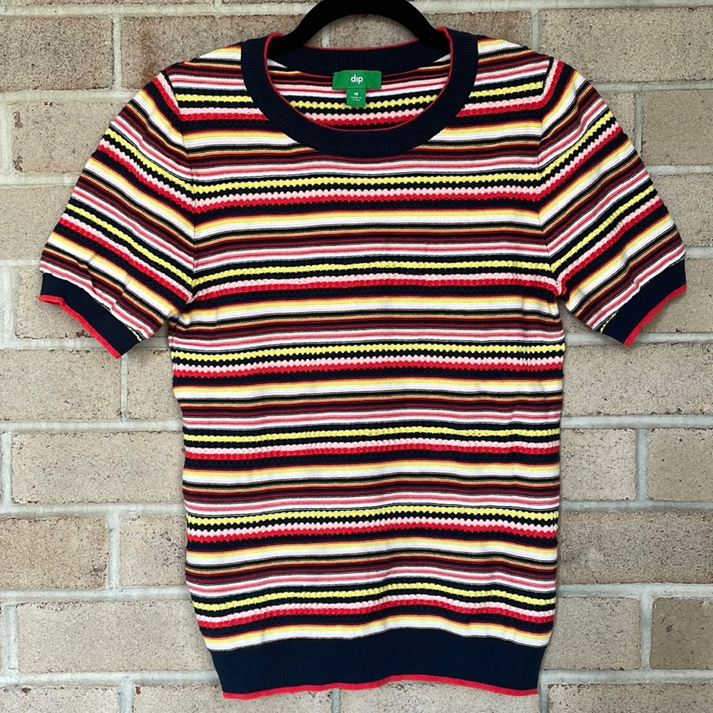 Multicolor Striped Knit Sweater Vest - Picture 1 of 8